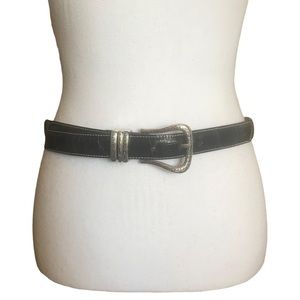 Brighton Black Leather Belt